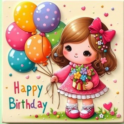 Привітання з днем народження дівчинці