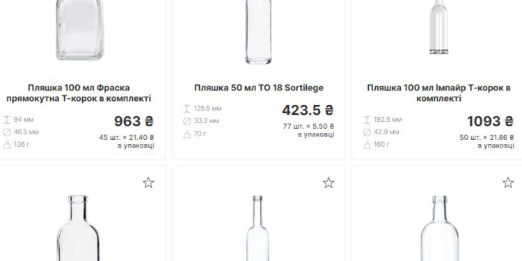 Пляшки для алкоголю